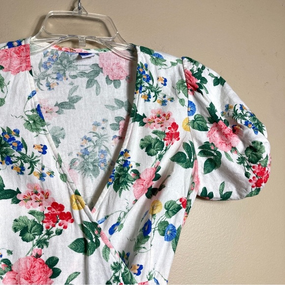 Old Navy Floral Puff-Sleeve Mini Wrap Dress - Picture 8 of 14